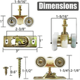 thumbnail image 4 of 2 Pack Sliding Pocket Door Hardware Top Hanger Rollers Wheels Assembly Fit Part 1125 & 1500 Hardware Kit, 4 of 7