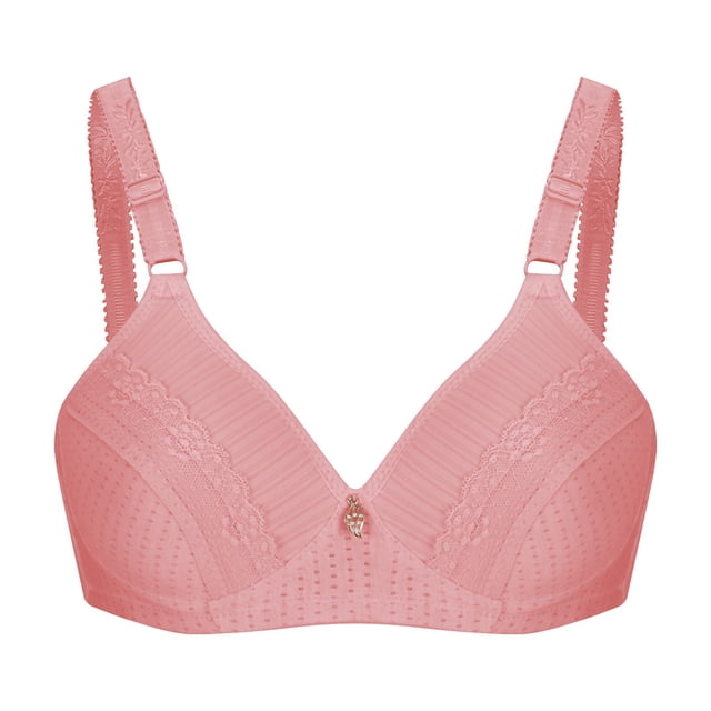 Backless Bra Women Convertible Bra Feature V-Neck No Underwire Bra Style W-1051 Pinks S