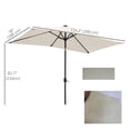 thumbnail image 3 of Outsunny Parasol de Patio Solaire avec DEL et Inclinaison, Parasol de Table, Beige, 3 of 10