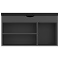 thumbnail image 3 of vidaXL Shoe Bench with Cushion Grey 80x30x47 cm Engineered Wood, 3 of 5