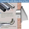 thumbnail image 3 of 6In Dryer Vent Cover Outdoor Wall with Cushioned Non Return Flap, 3 of 5