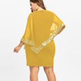 thumbnail image 1 of Women Plus Size Cold Shoulder Overlay Asymmetric Chiffon Strapless Sequins Dress, 1 of 2