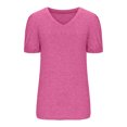 thumbnail image 4 of Birdeem Mode Femmes Été T-Shirt Décontracté à Manches Courtes Col en V, 4 of 6