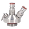 thumbnail image 2 of Beer Keg Growler Spear, Double Ball Lock Mini Keg Dispenser Leakproof Inner Threaded Caps 60psi Pressure  for Homebrew, 2 of 7