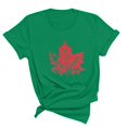 thumbnail image 3 of TopLLC Tenues du 4 Juillet pour Femmes Hauts d'Été pour Femmes, Hauts d'Été pour Femmes T-Shirt Basique à Manches Courtes Décontracté pour Femmes Imprimé Feuille d'Érable Fête du Canada Col Rond T-Shirt, 3 of 3