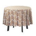 thumbnail image 1 of Vargottam Indoor/OutdoorRoundTablecloth 58 InchRoundTablecloth Waterproof PatioTableCloths,Spring/SummerTableCovers For Backyard CircularTable/Bbqs/Picnic -Brown, 1 of 8