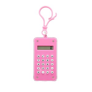 Mini cute calculator, 8-digit display, portable pocket electronic calculator, candy colors, suitable for office, school, students, children's math learning stationery supplies, random colors