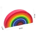 thumbnail image 2 of Large Wooden Rainbow Stacker Bundle, Rainbow Stacker, Peg dolls, Semi Circle, Wooden Toy, Montessori Toy, Building blocks, Stacker Set, 2 of 10
