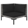thumbnail image 3 of vidaXL 4 Piece Garden Lounge Set with Cushions Poly Rattan Dark Grey, 3 of 4