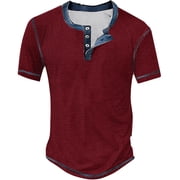 LUOGENLI T-shirts Homme pour Hommes Manches Courtes Homme Été Casual Tops T-Tshirts Hommes Tee Tee T-Shirts Hommes Blanc Pâques Hommes Tees Graphique Tees Pêche Valentines Rouge XXL