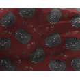 thumbnail image 4 of oneOone Georgette Viscose Dark Red Fabric Cat Face Animal Craft Projects Decor Fabric Printed By The Yard 42 Inch Wide, 4 of 4