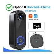 Video Doorbell WiFi Wireless Outdoor Door Bell Camera AC DC 080P Video Door Phone Waterproof ,Install Fast