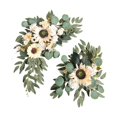 thumbnail image 1 of Abbracc 2 Pieces Artificial Wreath Artificial Floral Swag Simulation Garland Flower Swag I, 1 of 9