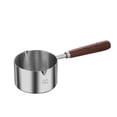 thumbnail image 2 of Casserole Verseuse en Acier Inoxydable, Mini Casserole de Cuisine, Poignée en Bois, Répartition Uniforme de la Chaleur, pour Huile, Chocolat Fondu, Sauces Réchauffantes, Ustensile de Cuisson Polyvalent, 2 of 2