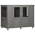 thumbnail image 1 of PawHut Meuble Cage pour Chien, Table d'Appoint pour Chenil pour Très Grands Chiens Gris, 1 of 10