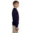 thumbnail image 4 of Youth 7.8 oz. ComfortBlendÂ® EcoSmartÂ® 50/50 Fleece Crew, Navy, Large, 4 of 4