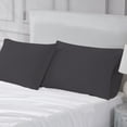 thumbnail image 4 of 100% Cotton Pillowcase, 300 Thread Count Sateen, Wrinkle Resistant, Quick Dry, Soft & Smooth, 2-Piece Set, Standard, Dark Gray by Color Sense, 4 of 5