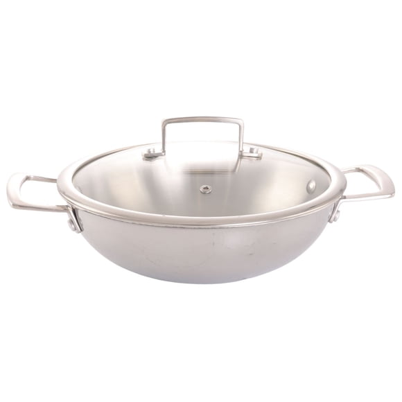 Verka Tri-Ply Karahi (Wok) with Lid, 24cm