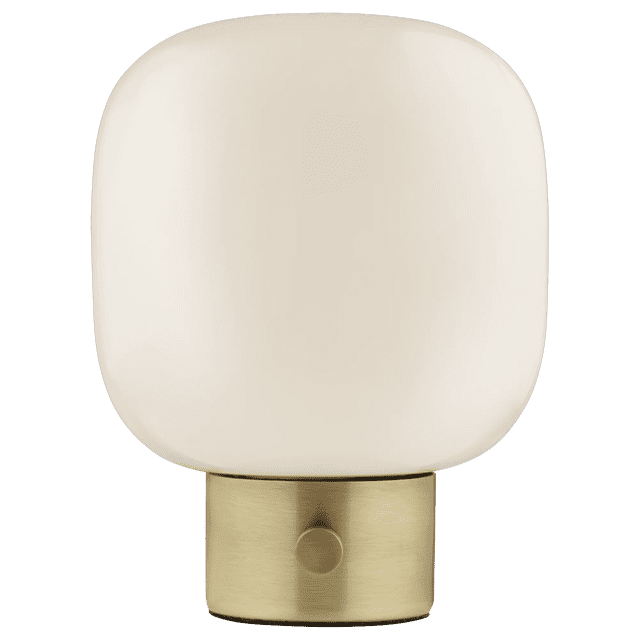 Bouclair Lampe de Table en Verre et Métal Blanc