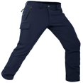 thumbnail image 1 of CHOK Men‘s Fleece Lined Hiking Pants Waterproof Snow Ski Softshell Hunting Pants Navy XL, 1 of 6