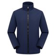thumbnail image 2 of LSLJS Women's Fashion Fleece Solid Color Long Sleeve Interchange JacketWinter Shirt Blouse( Navy, XL), 2 of 8