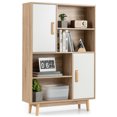 thumbnail image 1 of Gymax Sideboard Storage Cabinet Bookshelf Cupboard w/Door Shelf White, 1 of 10