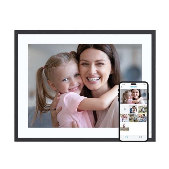 Dragon Touch Digital Picture Frame 16.7 inch 4:3 Touch Screen Large Digital Photo Frame Display 32GB Storage Auto-Rotate Easy Setup to Share Photos or Videos via Vphoto APP Wall Mountable