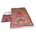 thumbnail image 2 of simhoa Tapis de Prière avec Sac de Transport Tapis de Zone pour Salon Voyage Chambre Rouge, 2 of 8