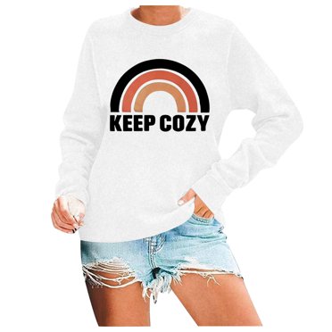 Zhanying Chandail Canada pour Femmes, Couleur Unie, Chandail d'Entraînement, Coupe Ample, Manches Longues, Plage, Vacances, Vêtements d'Hiver, Basiques, Manteau