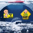 thumbnail image 3 of HAHADAXA 2Pcs Baby on Board Car Stickers for Baby Safety, Self-Adhesive Baby Car Sign, Reflection Warning Sticker, Window Sign Notice Board Decal, 3 of 6