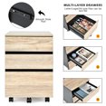 thumbnail image 4 of Costway Classeur Mobile à 3 Tiroirs Armoire de Classement Vertical pour Bureau à Domicile, 4 of 10
