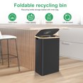 thumbnail image 2 of Grusce Kitchen Recycle Bin 95L Recycling Bin with Removable Inner Bag Oxford Cloth Bottle Recycle Bin with Handle Foldable Recycle Basket for Indoor Home Kitchen, 2 of 7