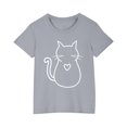 thumbnail image 1 of Économies d'Été! SROBPTY T-Shirts à Manches Courtes pour Tout-Petits, T-Shirt Mode à Col Rond Imprimé pour Garçons et Filles Tout-Petits, Haut à Manches Courtes Gris, 4 Ans, 1 of 5