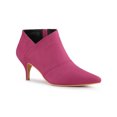 thumbnail image 1 of Unique Bargains Women's Pointed Toe Kitten Heel Ankle Boots, 1 of 7