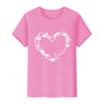thumbnail image 4 of T-Shirts de la Saint-Valentin pour Femmes, T-Shirts Graphiques Cœur d'Amour, T-Shirts Graphiques Mignons pour Adolescentes, T-Shirts Décontractés Imprimés pour la Saint-Valentin, T-Shirt Col Rond Imprimé, Chandail pour Femmes, 4 of 8