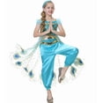 thumbnail image 1 of Princess Jasmine Costume pour Filles Robe de Princesse Déguisement Halloween Fête Jeu de Rôle Tenue, 1 of 7