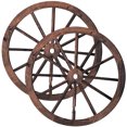 thumbnail image 1 of 2 Pcs Décoration de Roue de Chariot Roue de Chariot en Bois Décoration Murale Roue de Chariot Vintage Décoration en Bois pour Bar Garage, 1 of 6