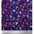 thumbnail image 1 of Soimoi Moss Georgette Fabric Dot,Octopus & Jellyfish Ocean Decor Fabric Printed Yard 42 Inch Wide, 1 of 3