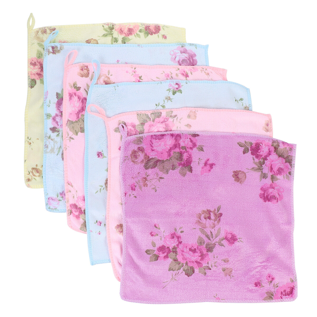 MasteelfCA 6Pcs Kitchen Printing Dish Towels Multifunctional Microfiber Dish washing Cloth
