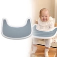 thumbnail image 1 of High Chair Placemats 2 Pieces Of High Chair Placemats Silicone Clean And Suitable For Stokke High Chair Tray Cover Suitable For Stokke High Chair Tray (gre, 1 of 7