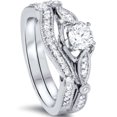 thumbnail image 1 of 3/4 Ct Diamond Engagement Ring Matching Wedding Band Set in 10k White Gold, 1 of 3