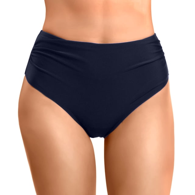 Women's High Waisted Bikini Bottom Full Coverage Bathing Suits Bottoms Tummy Control Swim Bottom Briefs