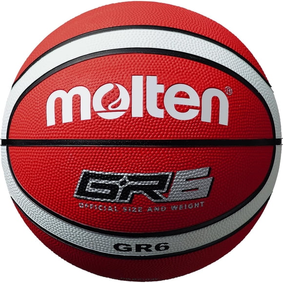 Molten Unisex Basketball Ball BGR-RW, Red/White, Size 6