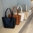 thumbnail image 4 of Becaristey Scratch-proof Handbags With Fine Stitching Wide Application Daily PU Bag Large Capacity Tote Bags khaki, 4 of 6