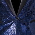 thumbnail image 4 of TIMIFIS Men's Sequin Blazer Fashion Button Lapel Suit Jacket Dinner Prom Performance Costumes Slim Blazer, 4 of 7