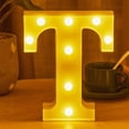 thumbnail image 1 of TopLLC Christmas Decor LED Letter Lights Sign Light Up For Home Party Wedding Decoration Light Up Letters Alphabet Letter Sign Battery Powered For Christmas Birthday Party Decoration warning light, 1 of 5