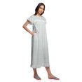 thumbnail image 3 of Moomaya Chemise de Nuit Imprimée pour Femme Mi-Mollet en Coton à Manches Courtes, 3 of 6