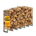 thumbnail image 1 of BeesClover Heavy Duty Steel Firewood Rack with 600D Oxford Waterproof Cover – Indoor/Outdoor Log Holder – Rust-Resistant, Large Capacity – For Fireplace, Patio, 1 of 7