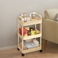 thumbnail image 4 of Dvruxg 3-Tier Kitchen Storage Cart, Armrest Bathroom Organizer, Mobile Toiletries Rack for Home Organization, 4 of 5