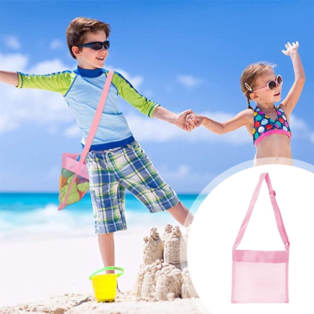 Dvkptbk Nylon Square Beach Bag Small Square Bag with Buckle Beach Bag Children's Beach Toy Storage Bag Play Sand Tools Beach Bag Large Capacity Outdoor Bag Swimming